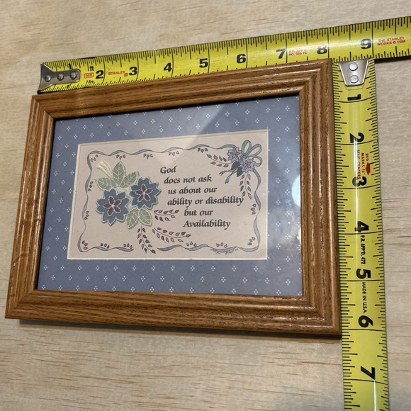 CROSSOAK Ind. Embroidered Framed Artwork Inspirational Made In USA Cottage Core - Picture 5 of 6